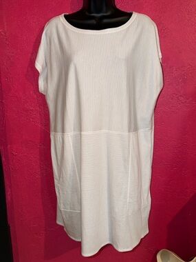 Eileen Fisher striped tunic top. Comfy, organic cotton. Beachy boho. Sz S